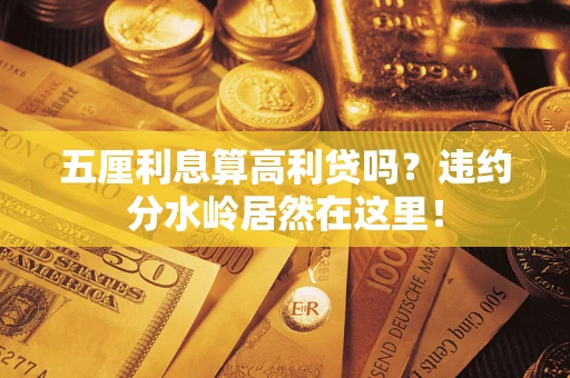 济南五厘利息算高利贷吗？违约分水岭居然在这里！