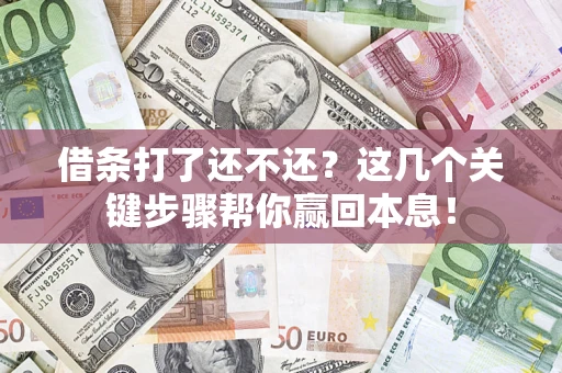 济南借条打了还不还？这几个关键步骤帮你赢回本息！