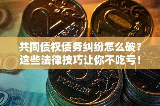 济南共同债权债务纠纷怎么破？这些法律技巧让你不吃亏！