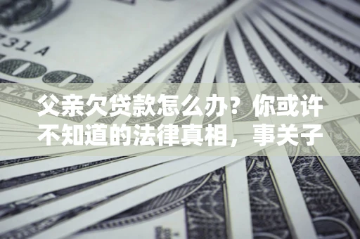 济南父亲欠贷款怎么办？你或许不知道的法律真相，事关子女未来