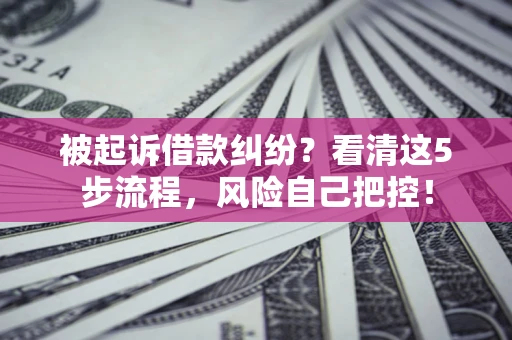 济南被起诉借款纠纷？看清这5步流程，风险自己把控！