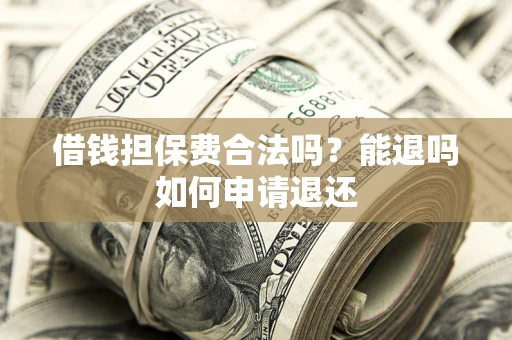 济南借钱担保费合法吗？能退吗如何申请退还